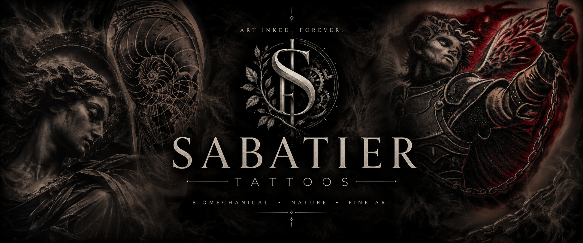 Sabatier Tattoos — art inked forever. Biomechanical, nature and fine art tattoo work